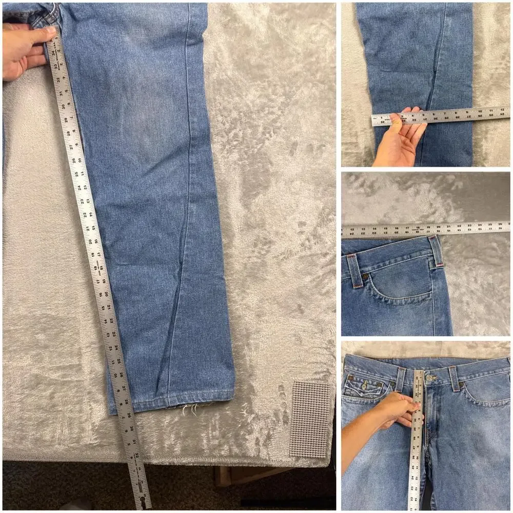 Vintage True Religion Joey World Tour Jeans Men’s 38 Blue Flare Y2K Made USA